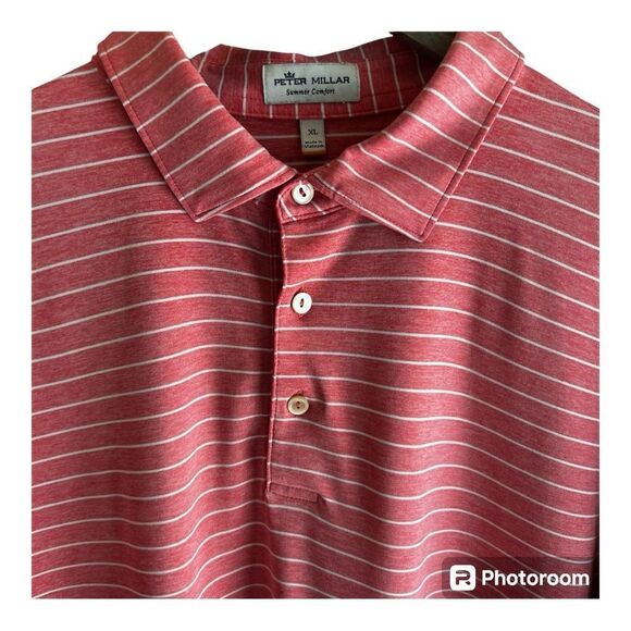 Men’s Peter Millar Summer Comfort Striped Polo XL - Picture 3 of 4